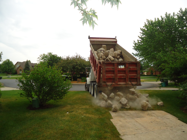  Saline, Michigan Boulder wall around pond install  Washtenaw County (14) resized 600