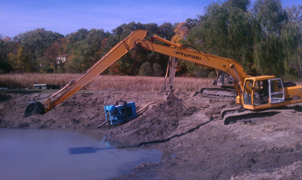 pond dredge use