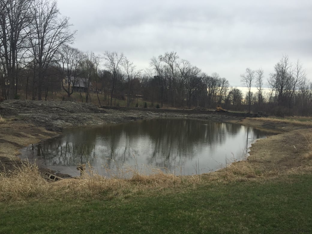 Howell, Michigan Out let pond repair Michigan,Clean out (9)