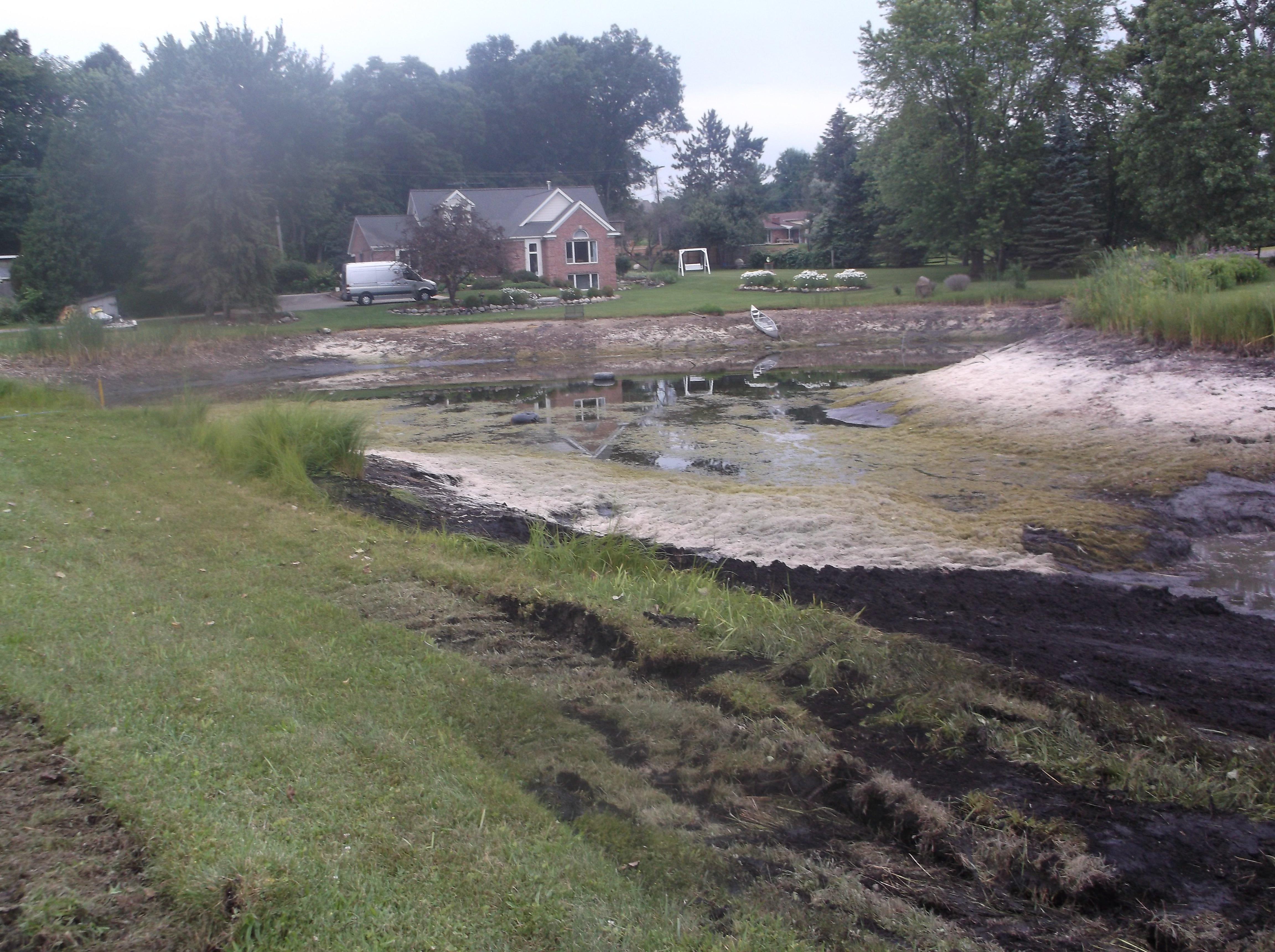 Pinckney, Michigan Pond Renovation Windmill Install (158)