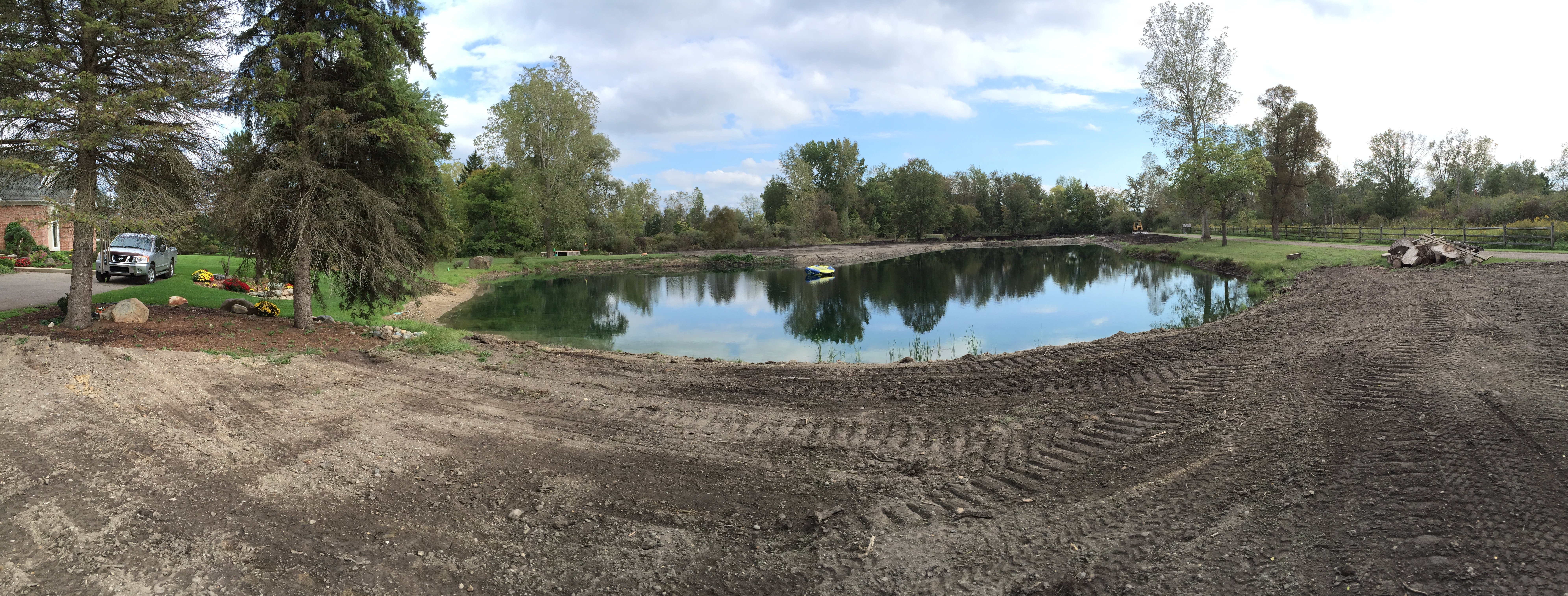 Pinckney, Michigan Pond Renovation Windmill Install (72)