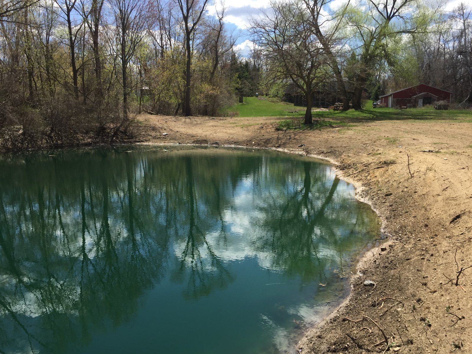 Pond silted in dug out Metamora, Michigan Lapeer County